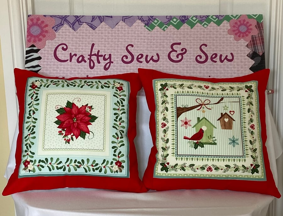 A Pair Of Christmas Cushion Covers