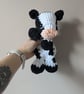 Handmade Crochet Cow or Calf Snuggler – Soft Unstuffed Body Floppy Plushie - Image 1