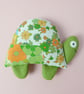 Lavender Tortoise Sachet, Retro Patchwork Style Flower Fabric - Image 3