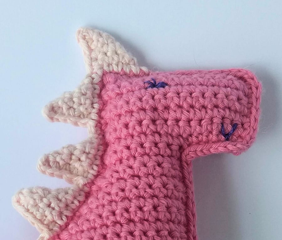 Dinosaur, Crochet Toy, Baby Gift, Cotton yarn reserved 24.8.21 for FP