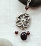Silver Lilac pendant with amethyst and garnet. - Image 5