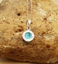 Tiny Chrysocolla pendant necklace - Image 5