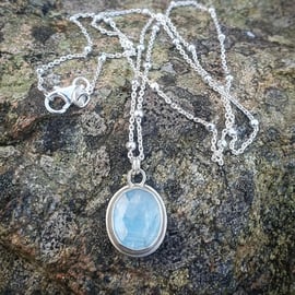 Aqua Kyanite Necklace 