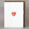 Letterpress 'Token of Love' - Valentines, Anniversary or Engagement Card 