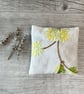 Super Seconds Festival  Vintage Floral Embroidered Linen Lavender Bag - Image 3