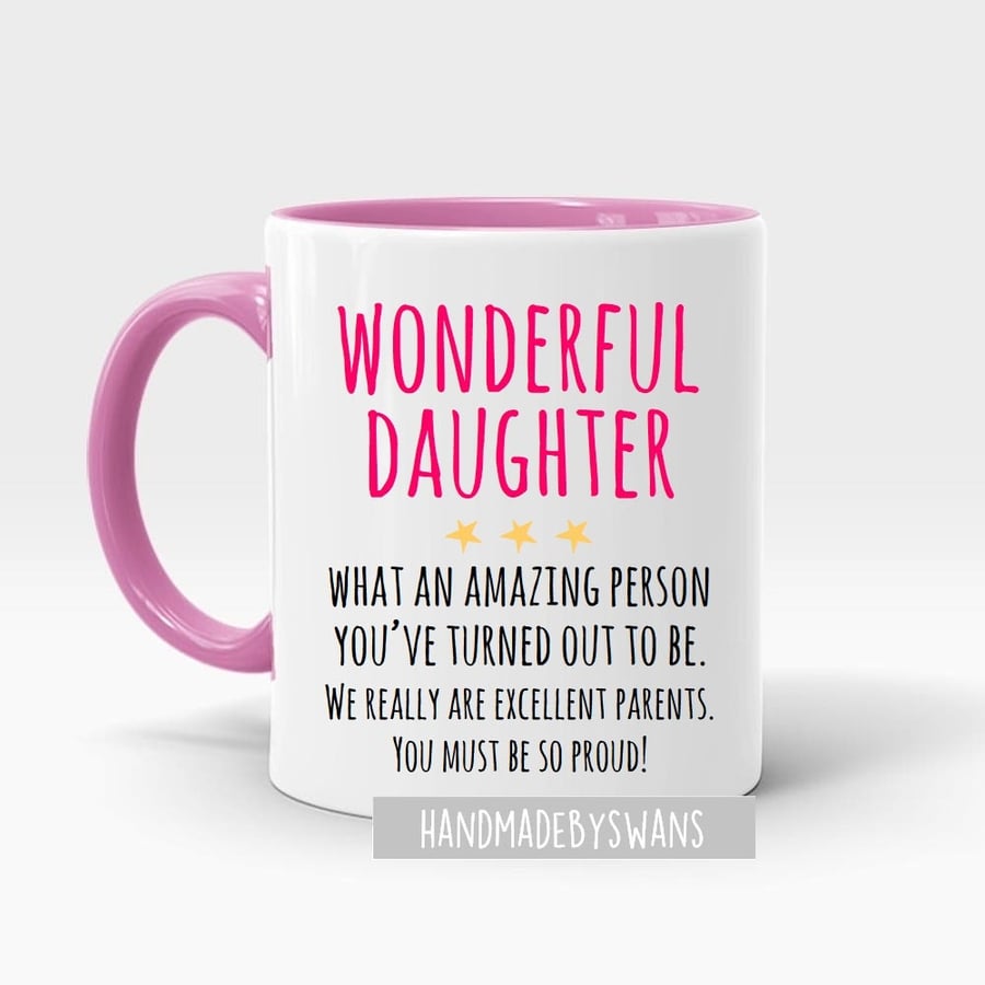 Funny mug for daughter, joke mug for daughter birthday, daughter birthday gift, 
