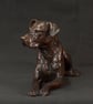 Foundry Bronze Lying Mixed Breed Rescue Dog Statue Small Bronze Metal Sculpture  - Image 2