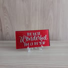 The Most Wonderful Time Of The Year Decorative Subway Tile Glitter Tile On Stand