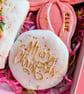 Hand Iced Christmas Tree Biscuit Box, Personalised Stocking Filler For Friend - Image 6