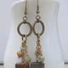Jasper Falls Rainbow Jasper & Czech Bead Earrings