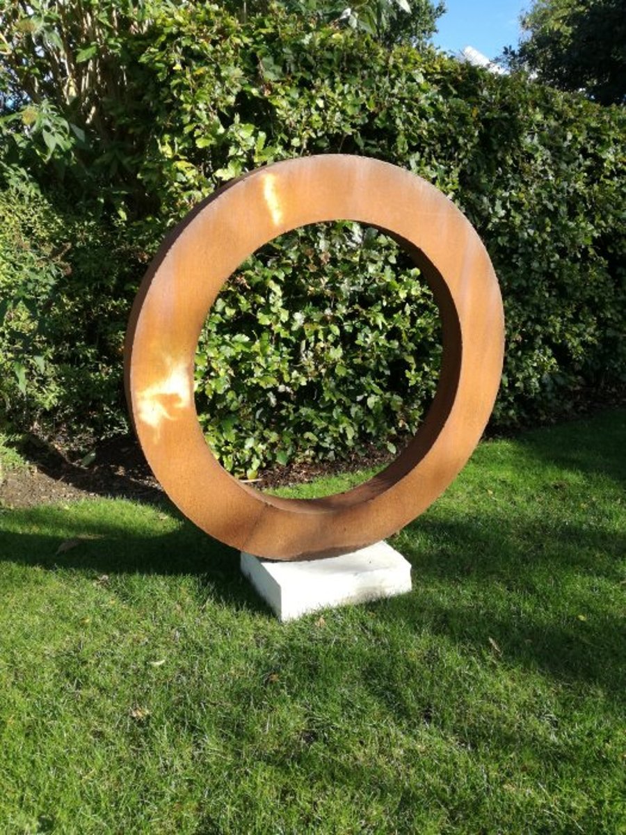 Garden sculpture decoration outdoor metal art - Thick steel ring