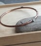 Copper heart bangle, 7th anniversary gift, Romantic jewellery - Image 6