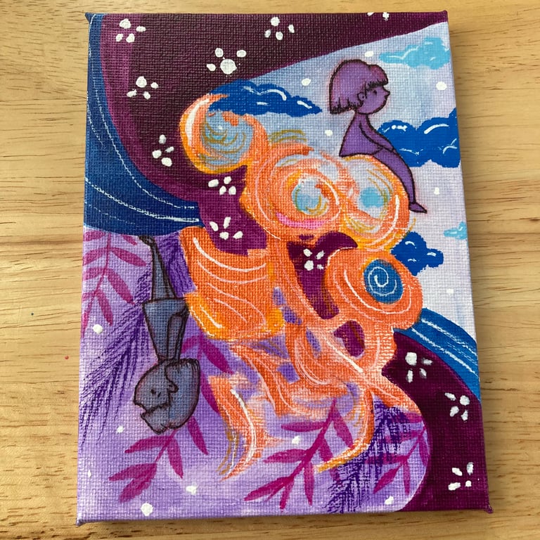 Daydreaming- Acrylic Canvas Original Art On Canvas