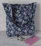 Tote bag, shopping bag, floral denim - Image 5