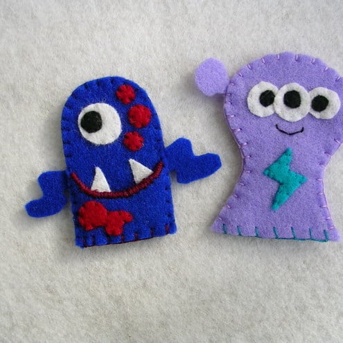 Set of Monster Finger Puppets