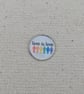 Love is Love badge - Rainbow Pride Colours Pin - Large Resin Topped Pin Badge