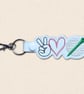 Golf Keyring - Peace Love Golf Bag Charm - Image 4
