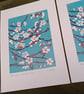 'Blue sky and blossom days' - linoprint - Image 5