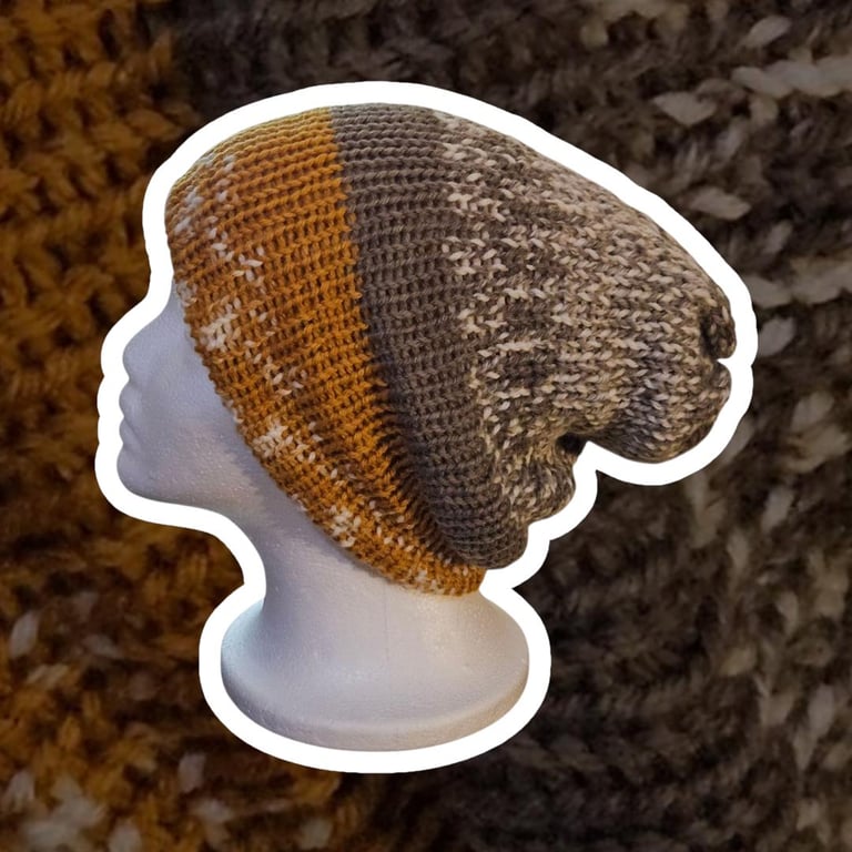 Beanie Hat, Reversible (handmade)