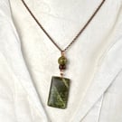 Fern Leaf Mixed Media Pendant