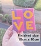 LOVE Needlepoint Coaster Kit – Beginner Modern Tapestry Craft Kit - Image 4
