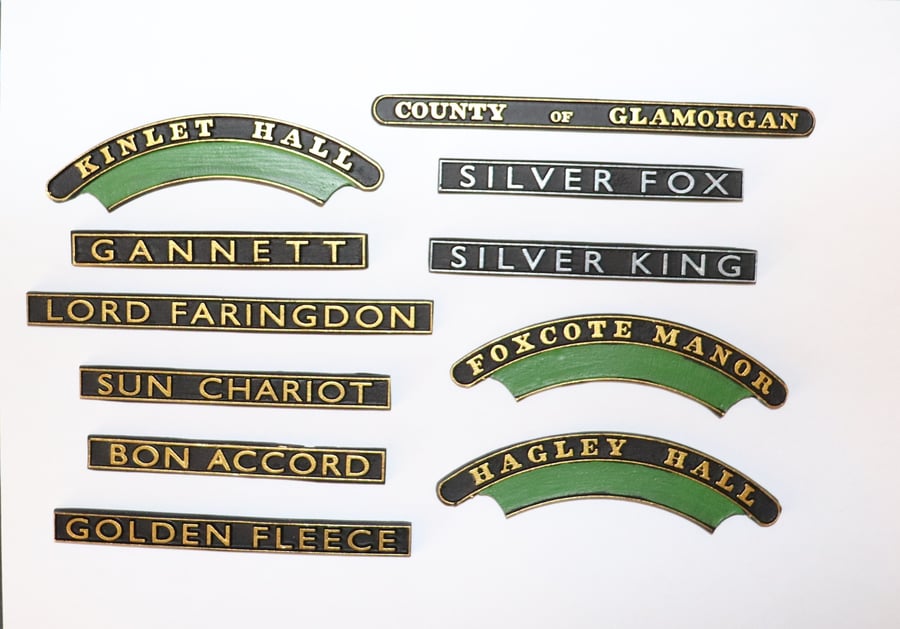 Heritage Steam Engine Nameplates from
