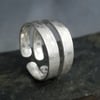 SECONDS SUNDAY SALE Ring Stack Duo in textured silver from Balance Me range