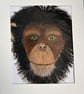 Thoughtful chimpanzee portrait in acrylics.Original painting  - Image 5