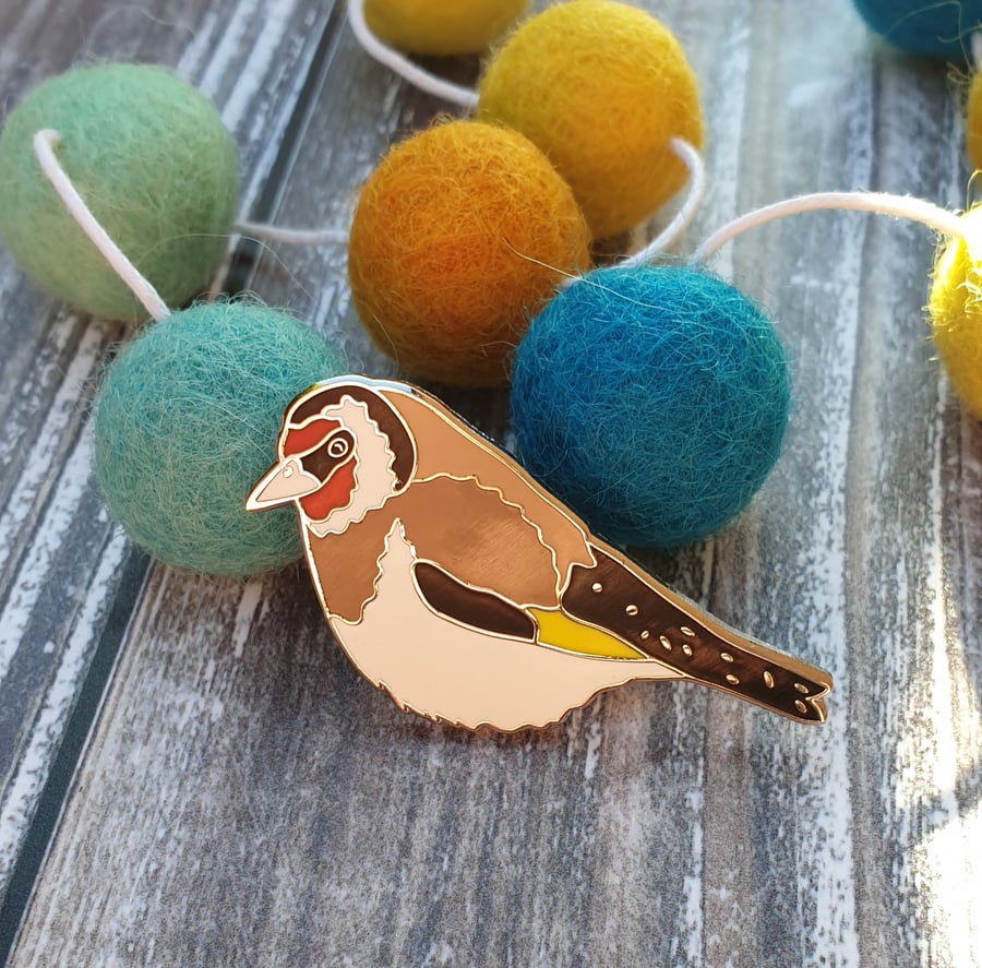 Goldfinch Hard Enamel Lapel Pin