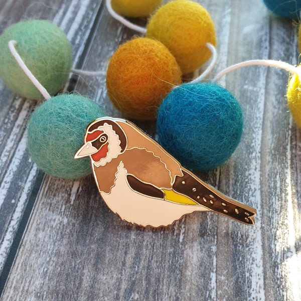 Goldfinch Hard Enamel Lapel Pin