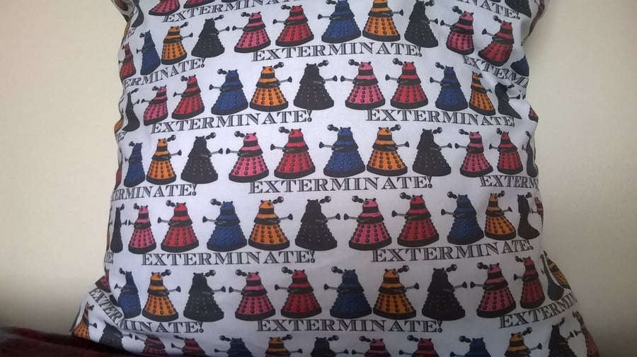 Doctor Who Theme Cushion, Pillow, Geek Dalek