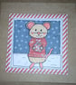 Set of 5 christmas animals in their christmas jumpers, whimsical art, handmade. - Image 6