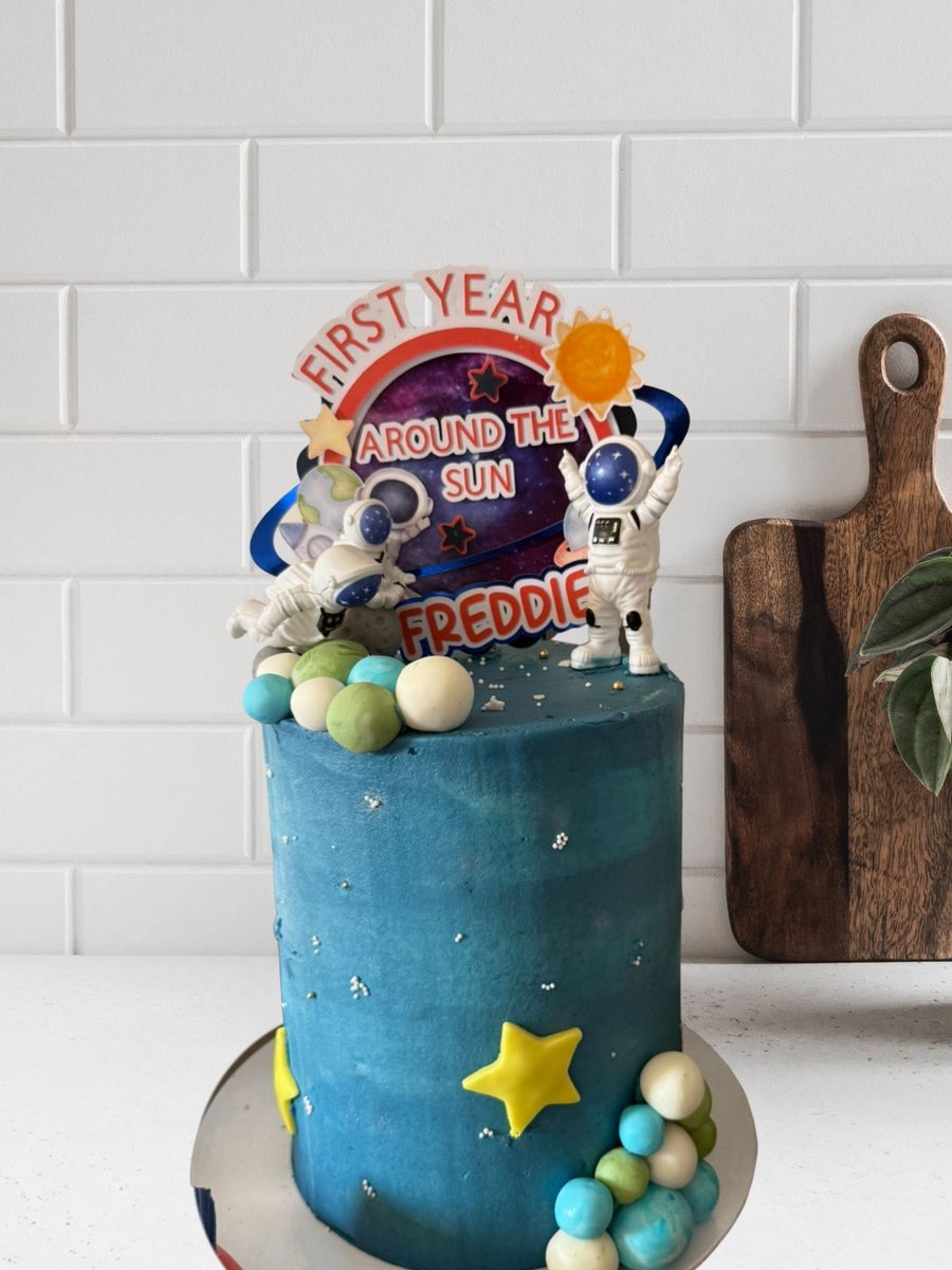 First Year around the sun cake topper 