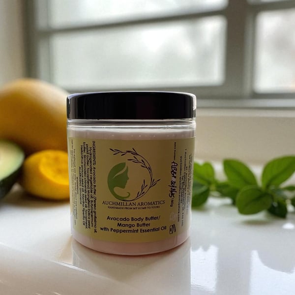 Avocado & Mango Body Butter with Peppermint Essential Oil