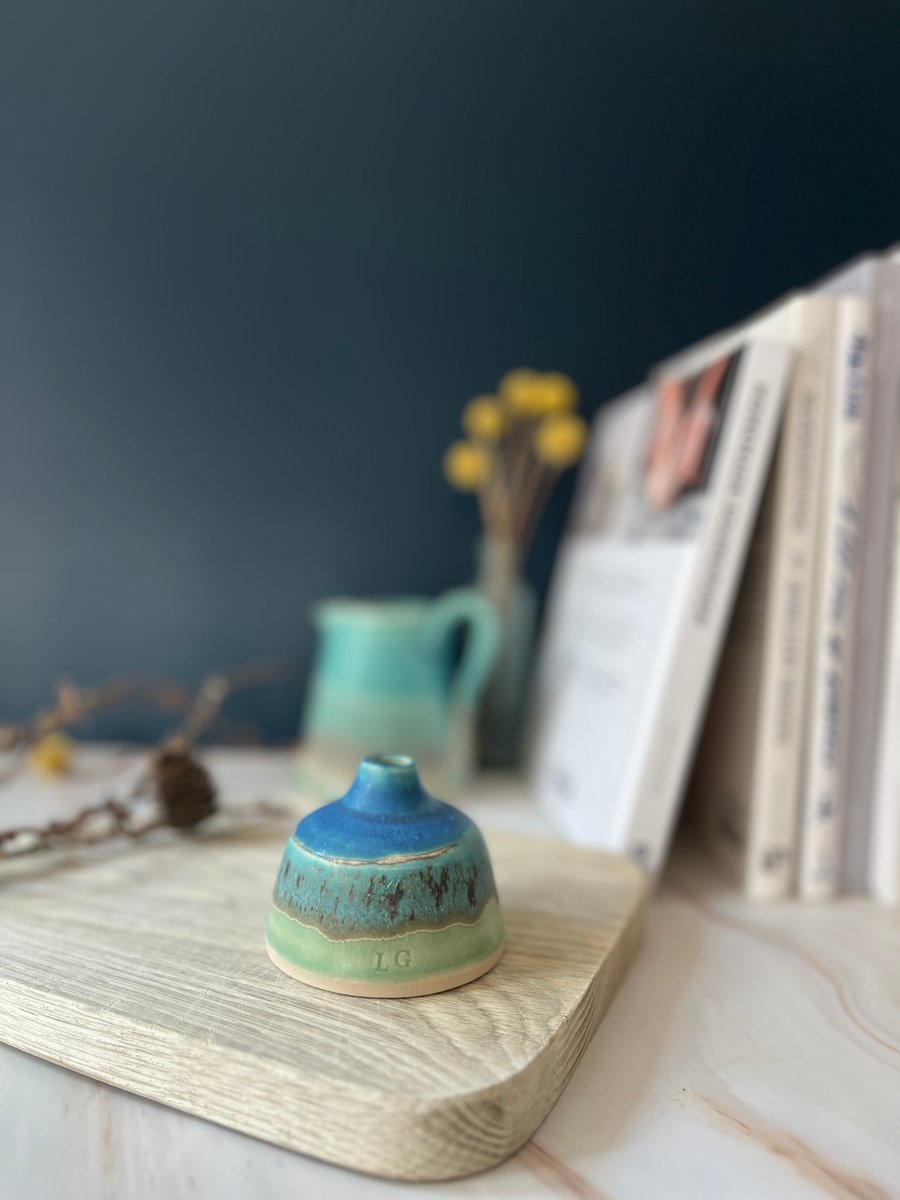 A Ceramic handmade bottle bud vase - 33 Skyline - Summer Studio Sale 