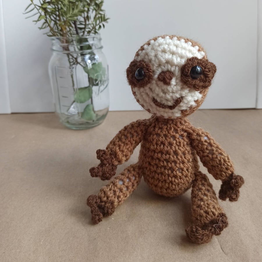 Sloth - Crochet cuddly toy, soft plush toy, stuffies, plushies