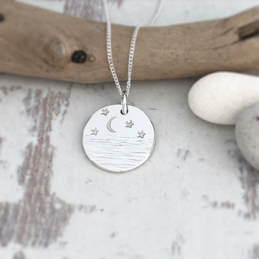 Sea, Stars and Moon Necklace 