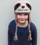 Crochet sloth winter hat, toddler, child adult sizes, novelty hat
