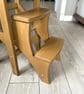 Light Oak Wooden Folding Step Stool, Library Steps, Kitchen Step Ladder. - Image 5