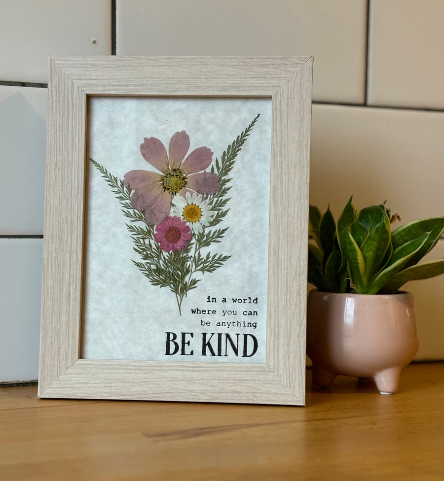 Framed Real Pressed Flowers