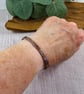 Copper Cuff - Embossed Leaf Pattern with Antiqued Finish. Size Medium - Image 5