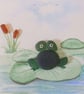 Sea Glass Frog Picture, Quirky Handmade Frog Art, One-of-a-Kind Nature Gift - Image 6