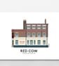 RED COW PUB, RICHMOND, A4 Print - Image 1