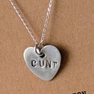 Fine Silver Cunt Necklace