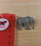 Sterling Silver Elephant Skeleton Necklace (SKU201025D) - Image 3