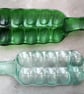 Handmade Fused Glass Multi Section Recycled Wine Bottle Dish - Slumped Bottle - Image 3