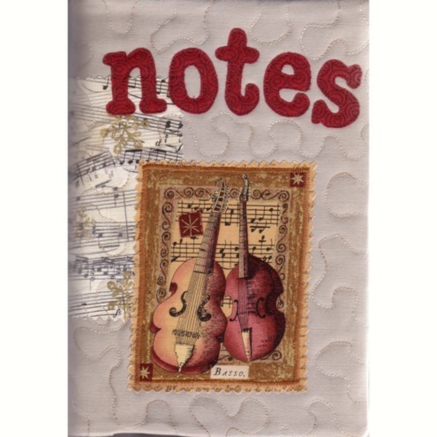 "Music lover's" fabric covered note book