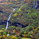 Waterfall Flamsdalen Valley Flam Norway Scandinavia Photograph Print