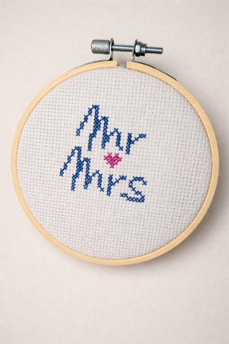 Mr & Mrs’ Cross Stitch Decoration