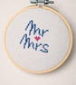Mr & Mrs' Cross Stitch Decoration - Image 1